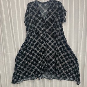 Torrid Black White Plaid Dress Size 3 Plus Size
